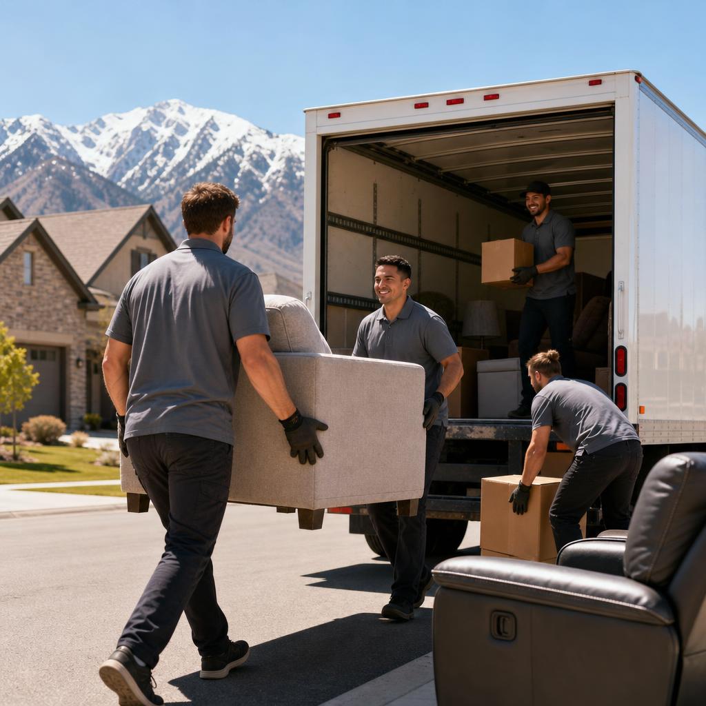 Our crew loading a truck